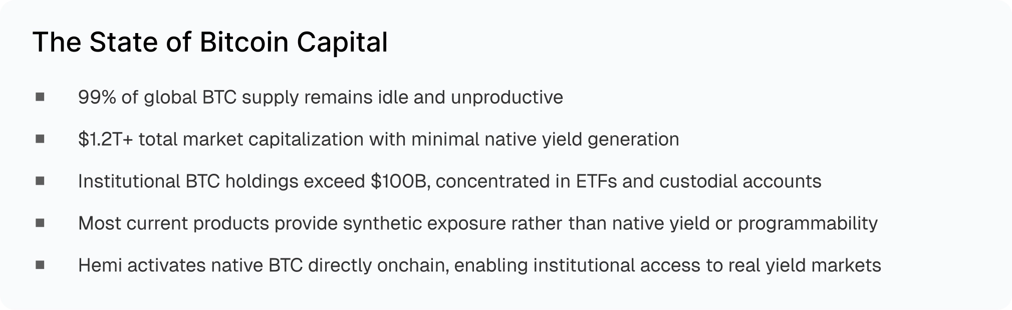 The state of Bitcoin capital